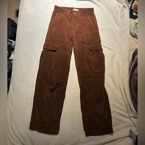 TNA Women's Brown Corduroy Cargo Pants